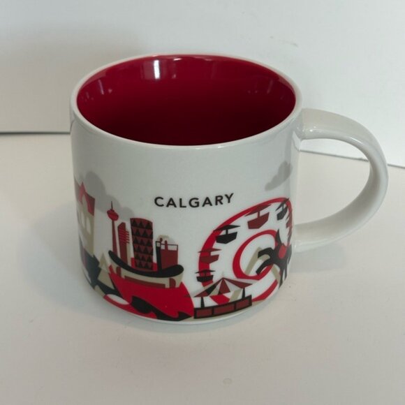 STARBUCKS 2012 Calgary, Canada Coffee 14oz Mug Cup You Are Here Series NEW - Picture 2 of 14